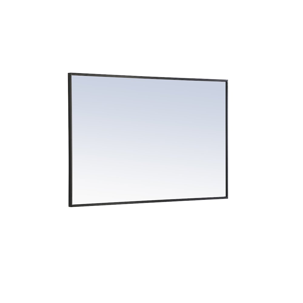 Metal frame Rectangle Mirror 28 inch Black