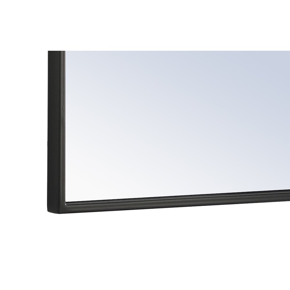 Metal frame Rectangle Mirror 28 inch Black