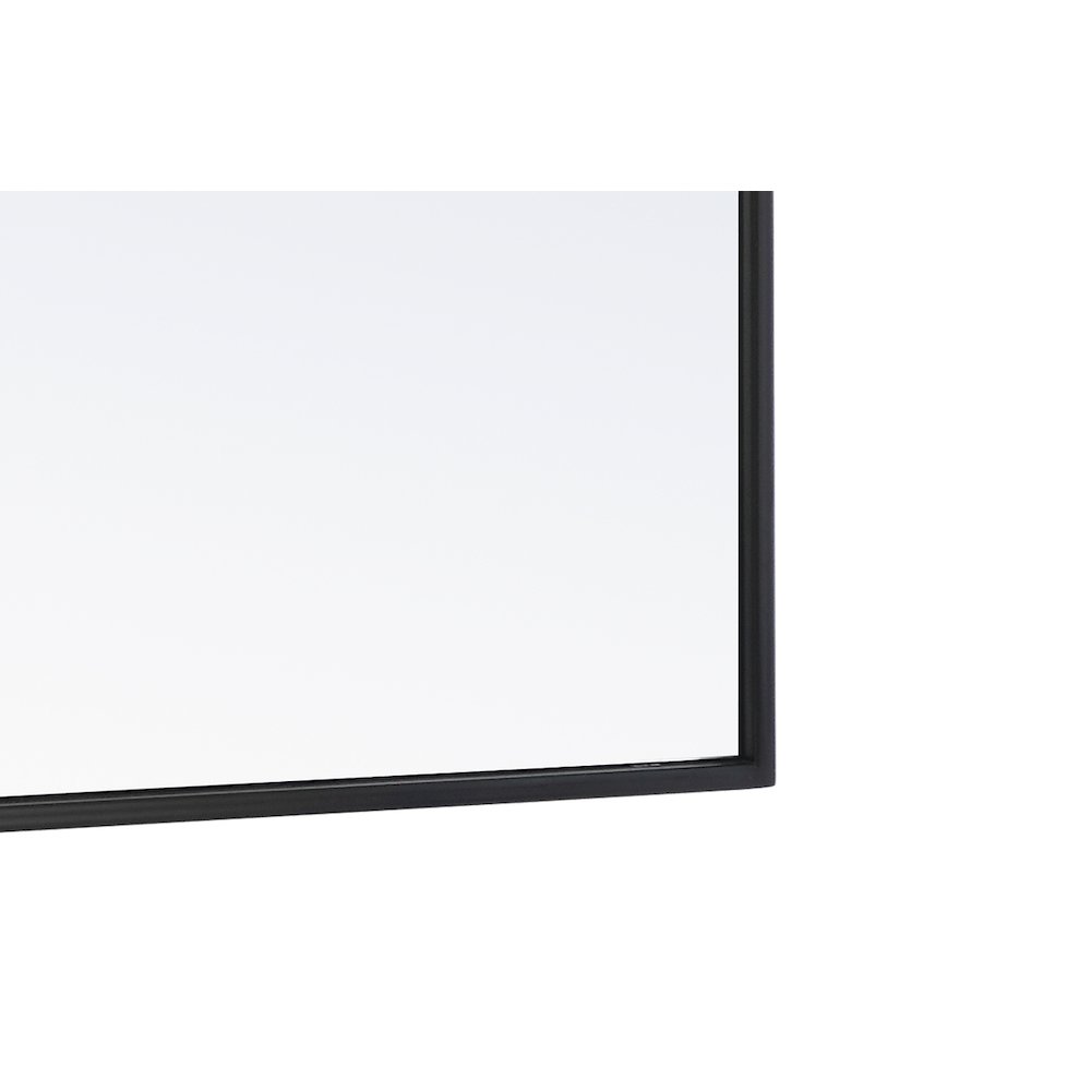 Metal frame Rectangle Mirror 28 inch Black