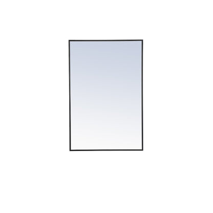 Metal frame Rectangle Mirror 28 inch Black