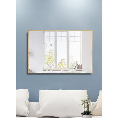 Metal frame Rectangle Mirror 28 inch Brass
