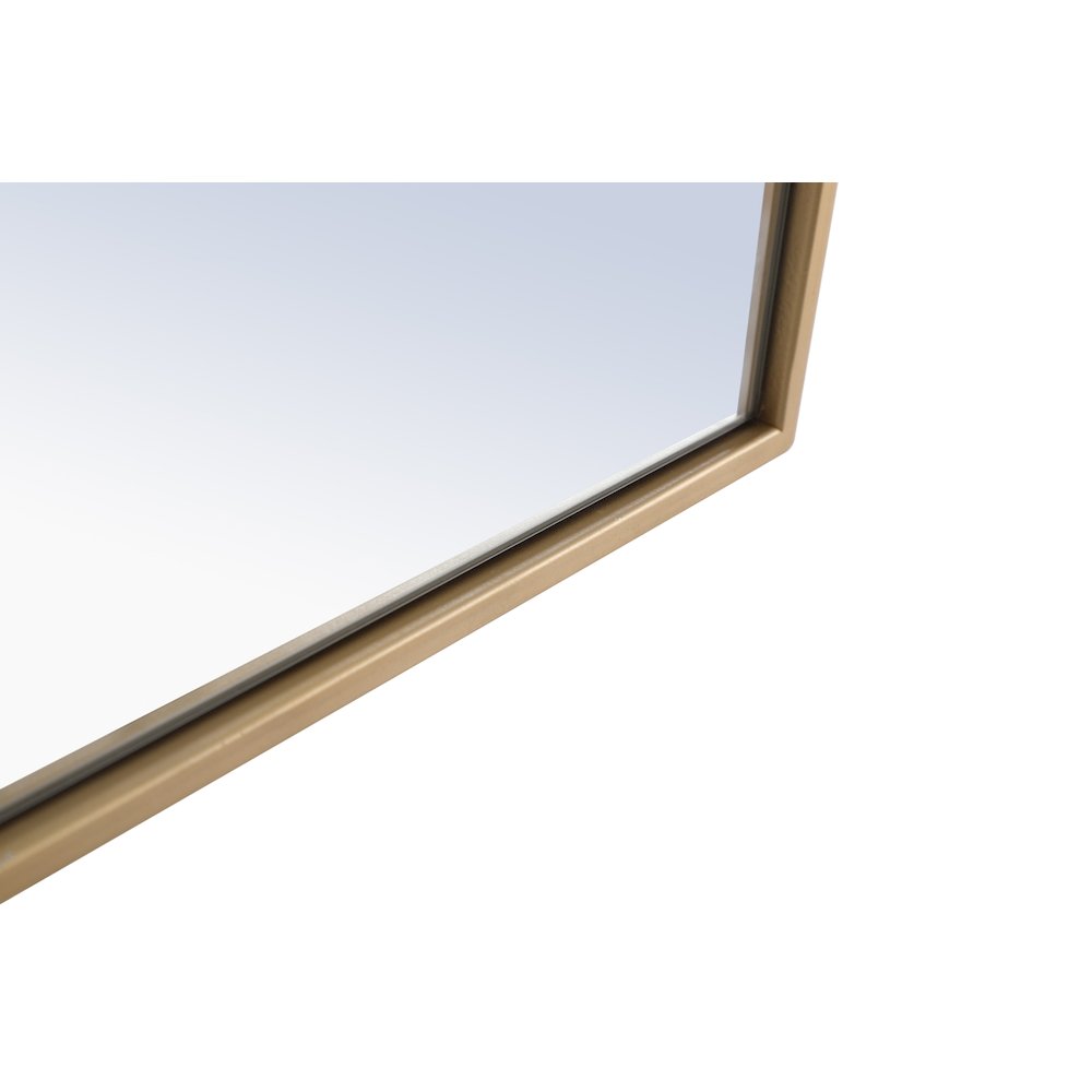 Metal frame Rectangle Mirror 28 inch Brass