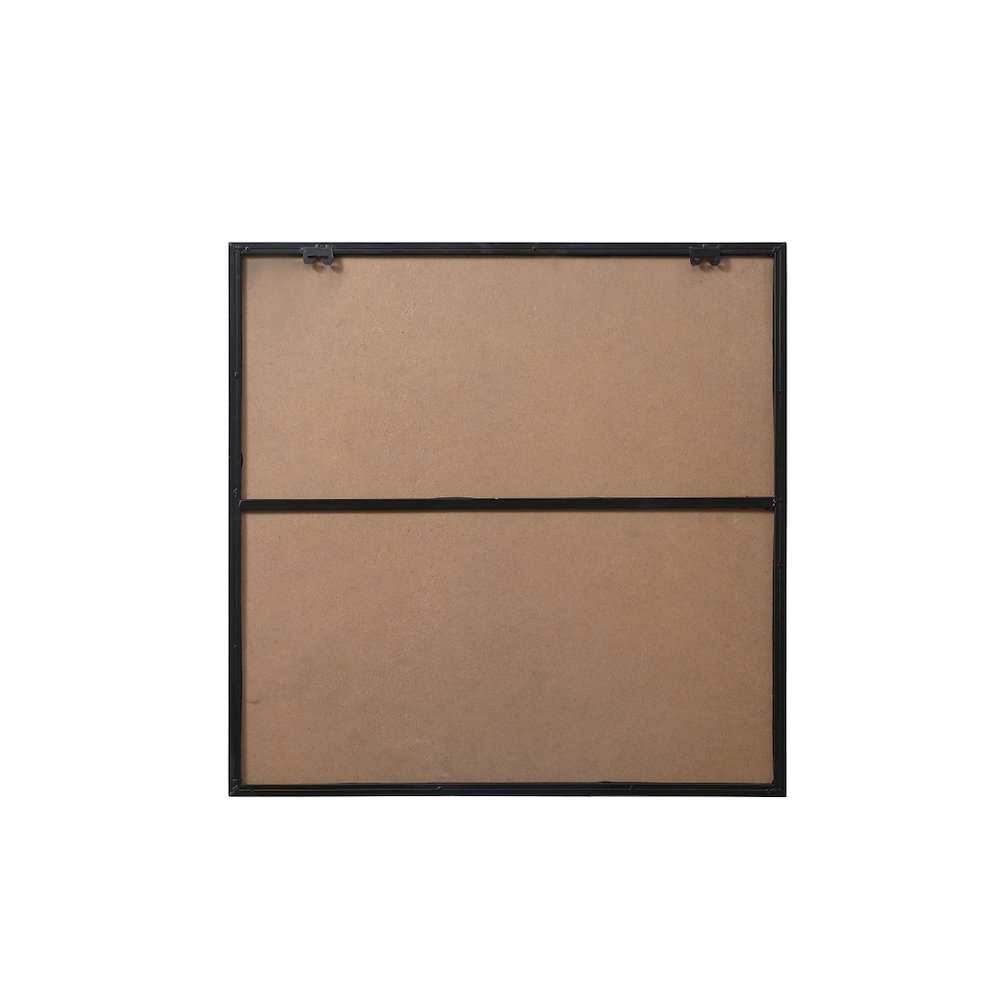 Metal Frame Square Mirror 30 inch in Black