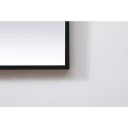 Metal Frame Square Mirror 30 inch in Black