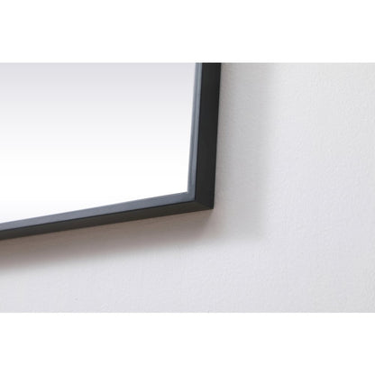 Metal Frame Square Mirror 30 inch in Black