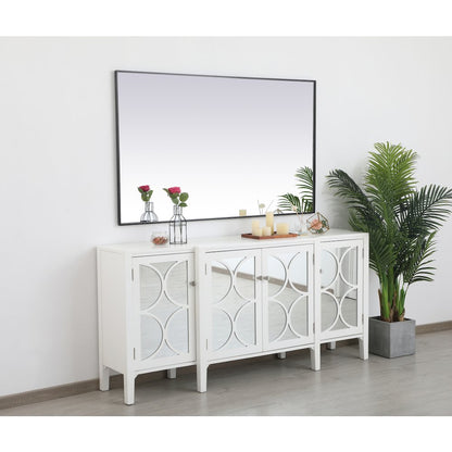 Metal frame rectangle mirror 36 inch in Black