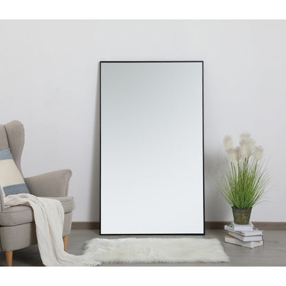 Metal frame rectangle mirror 36 inch in Black