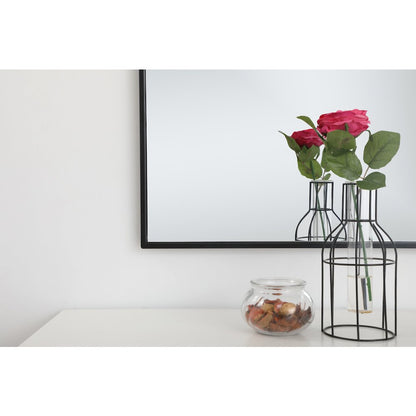 Metal frame rectangle mirror 36 inch in Black