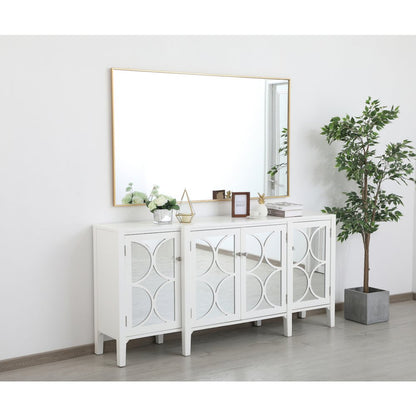 Metal frame rectangle mirror 36 inch in Brass