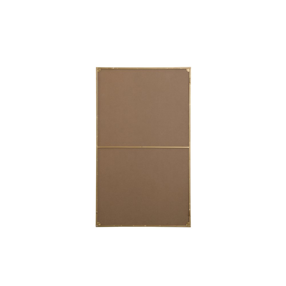 Metal frame rectangle mirror 36 inch in Brass