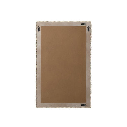 Rectangle Cornhusk Mirror 27x42 in Linen White