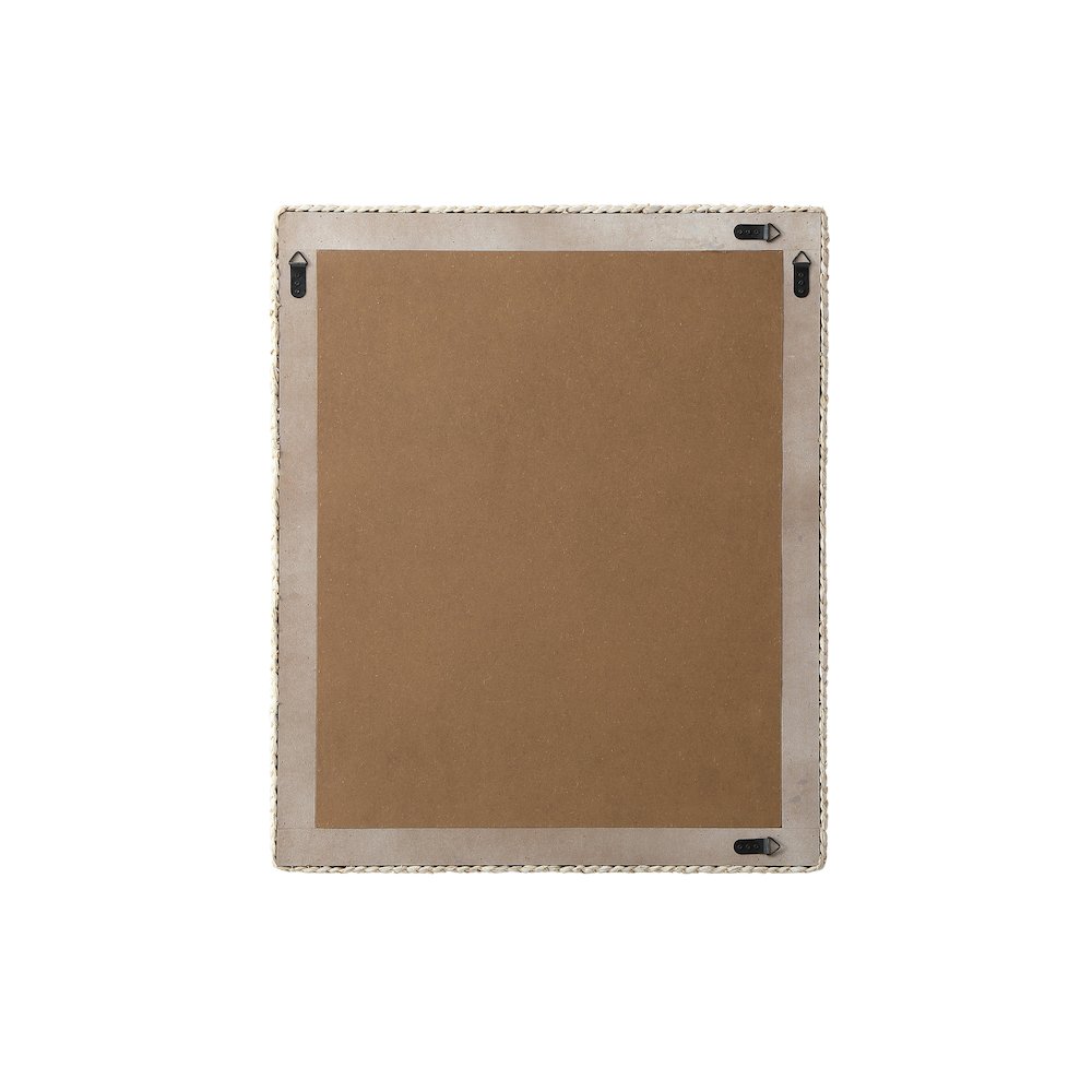 Rectangle Cornhusk Mirror 30x36 in Linen White
