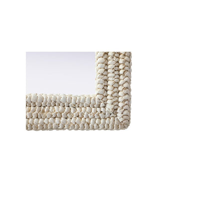 Rectangle Cornhusk Mirror 36x36 in Linen White
