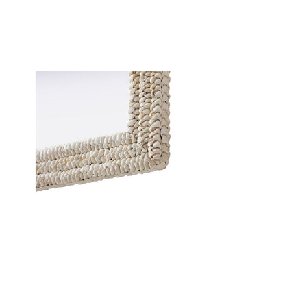 Rectangle Cornhusk Mirror 36x36 in Linen White