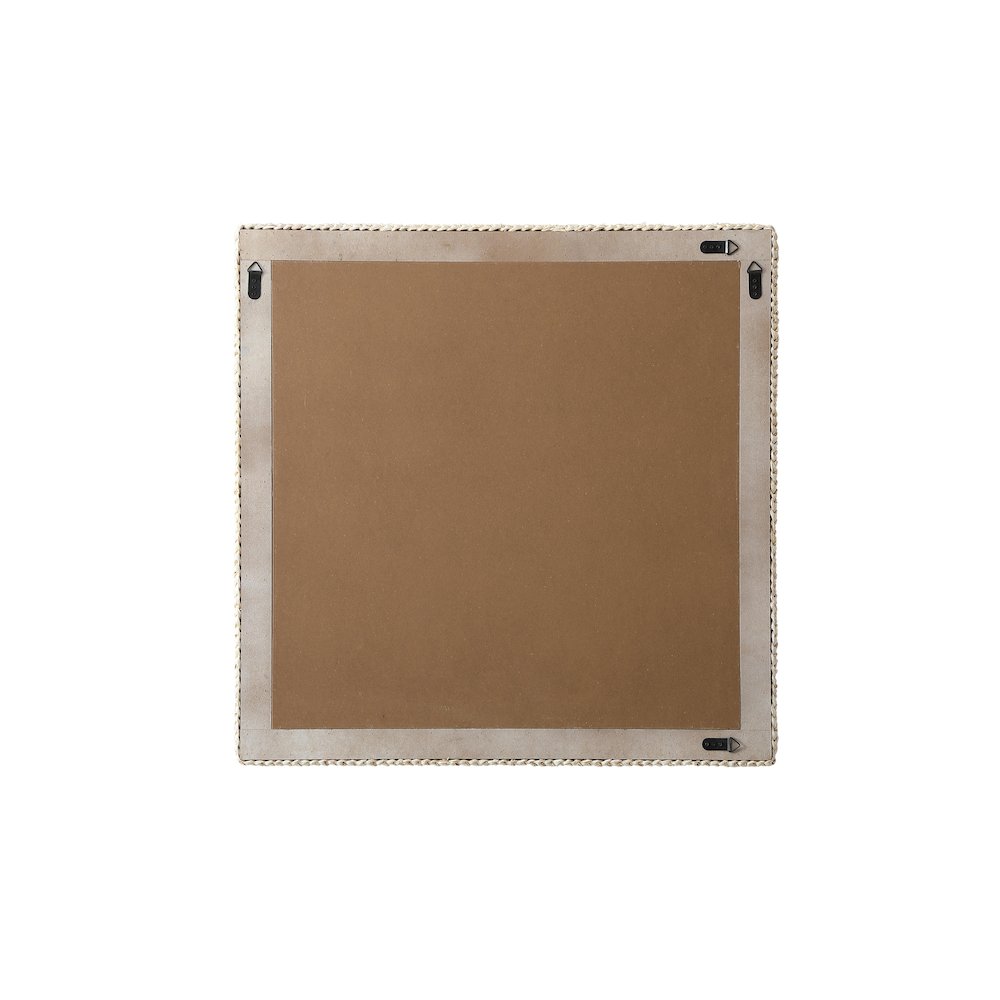 Rectangle Cornhusk Mirror 36x36 in Linen White