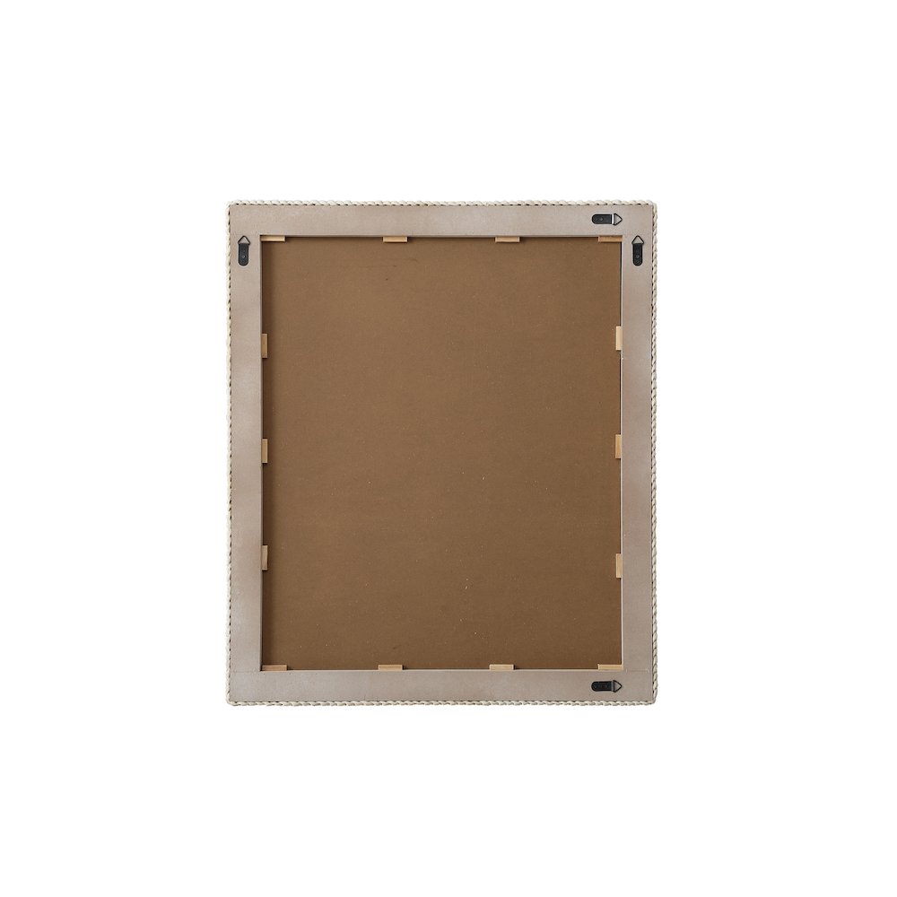 Rectangle Cornhusk Mirror 36x42 in Linen White