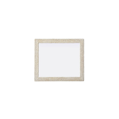 Rectangle Cornhusk Mirror 36x42 in Linen White