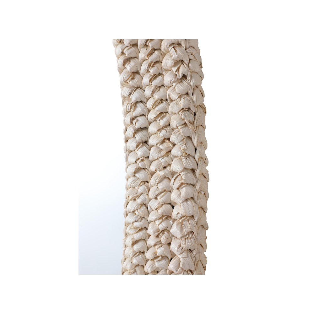 Oval Cornhusk Mirror 24x42 in Linen White