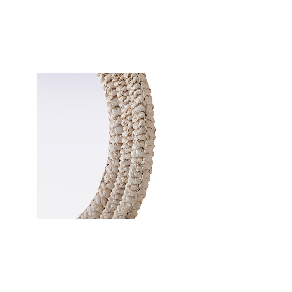 Oval Cornhusk Mirror 27x36 in Linen White