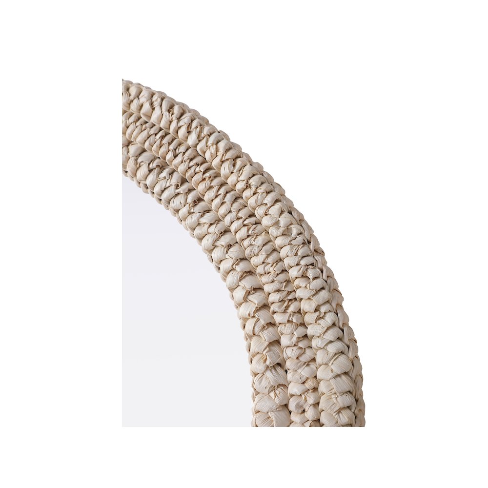 Oval Cornhusk Mirror 27x36 in Linen White