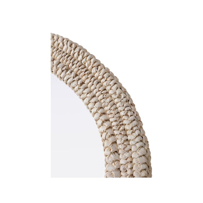 Oval Cornhusk Mirror 27x36 in Linen White
