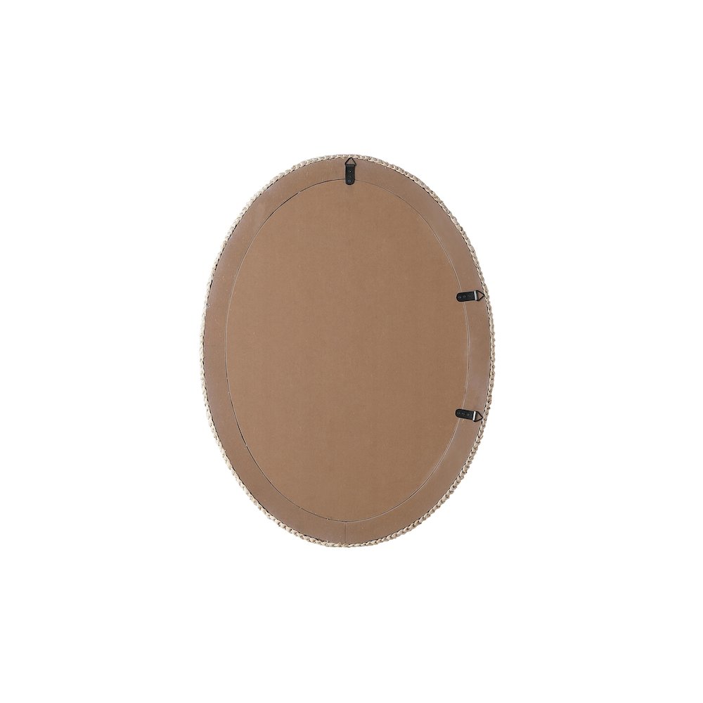 Oval Cornhusk Mirror 27x36 in Linen White