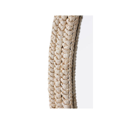 Oval Cornhusk Mirror 27x42 in Linen White