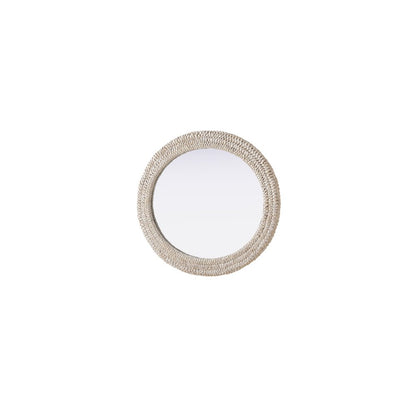 Oval Cornhusk Mirror 30x36 in Linen White