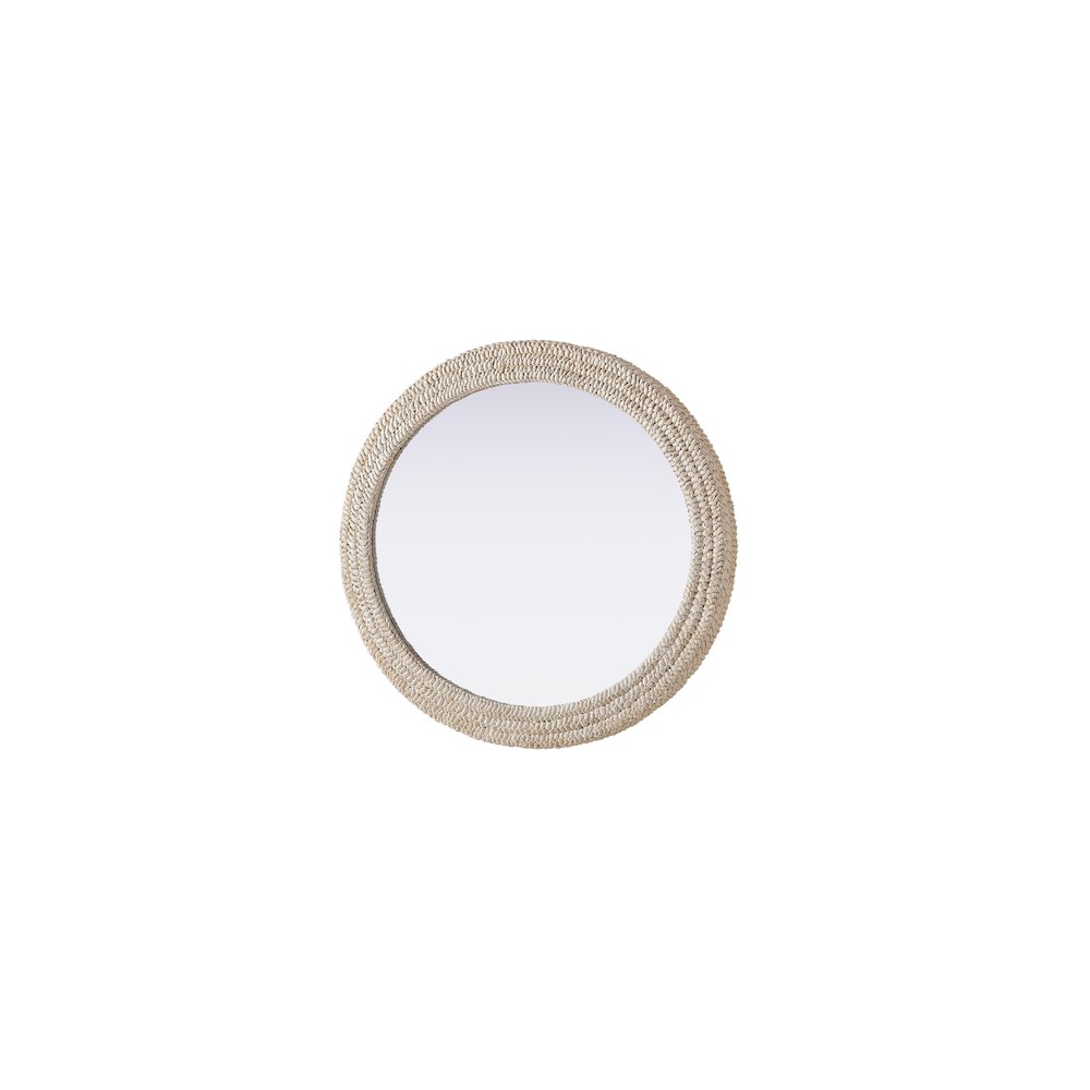 Oval Cornhusk Mirror 36x42 in Linen White