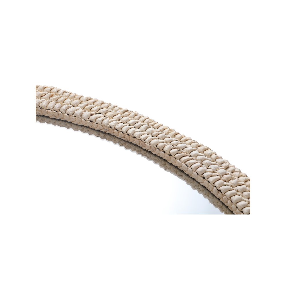 Oval Cornhusk Mirror 36x42 in Linen White