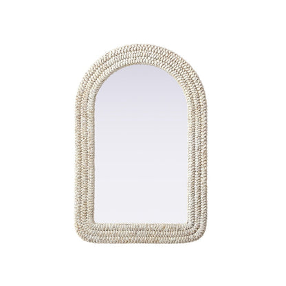 Arch Cornhusk Mirror 24x36 in Linen White