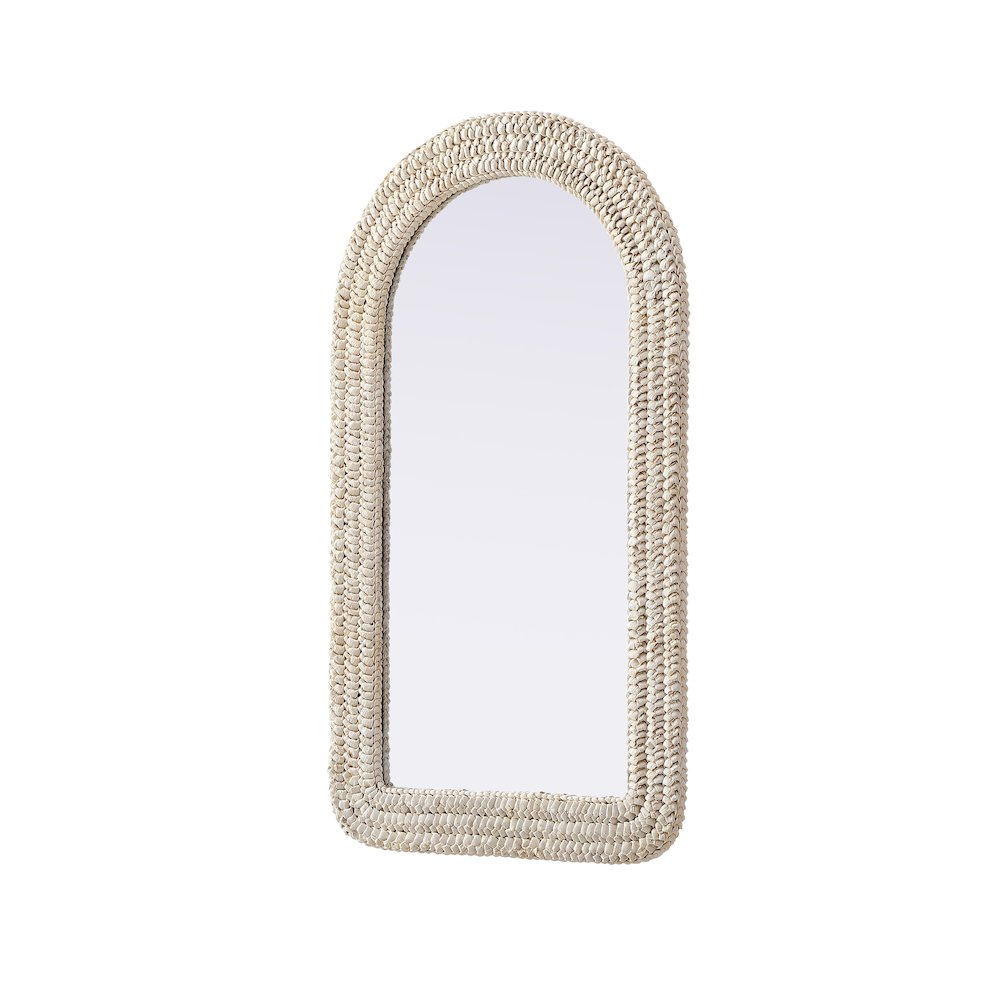 Arch Cornhusk Mirror 24x42 in Linen White