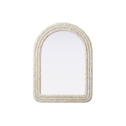 Arch Cornhusk Mirror 27x36 in Linen White