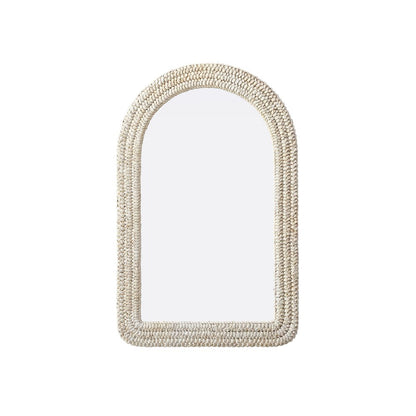 Arch Cornhusk Mirror 27x42 in Linen White