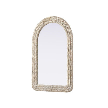 Arch Cornhusk Mirror 27x42 in Linen White
