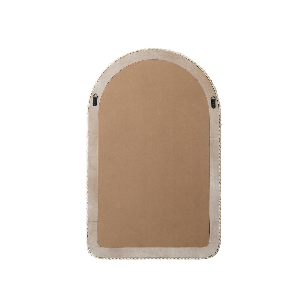 Arch Cornhusk Mirror 27x42 in Linen White
