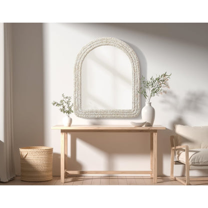Arch Cornhusk Mirror 30x36 in Linen White