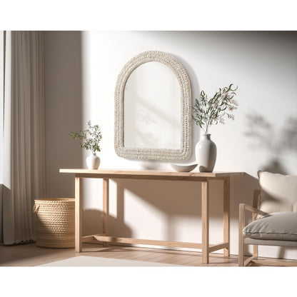 Arch Cornhusk Mirror 30x36 in Linen White