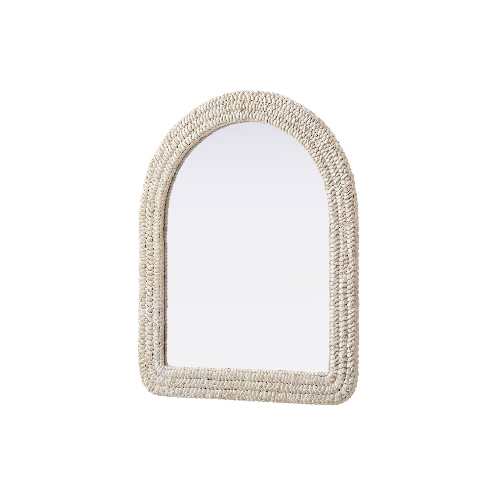 Arch Cornhusk Mirror 30x36 in Linen White