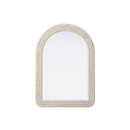 Arch Cornhusk Mirror 30x42 in Linen White