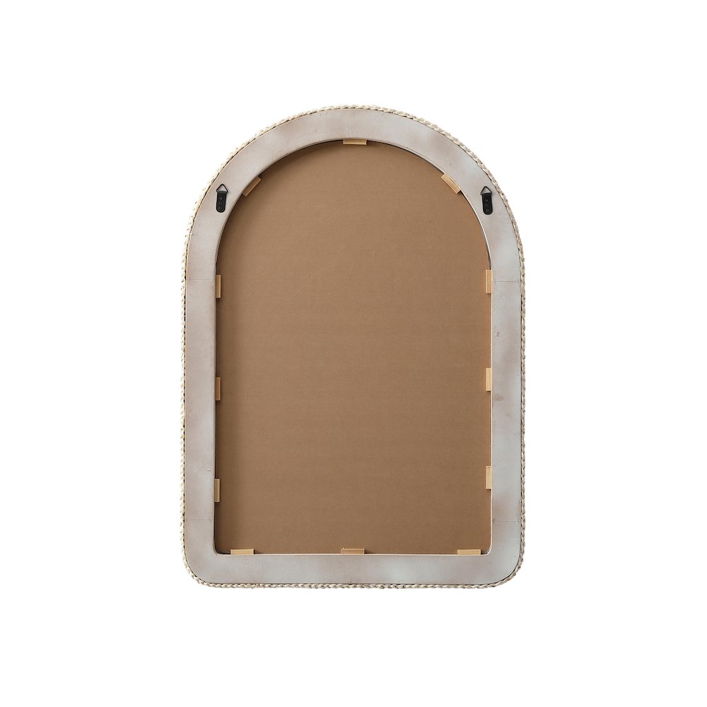 Arch Cornhusk Mirror 30x42 in Linen White