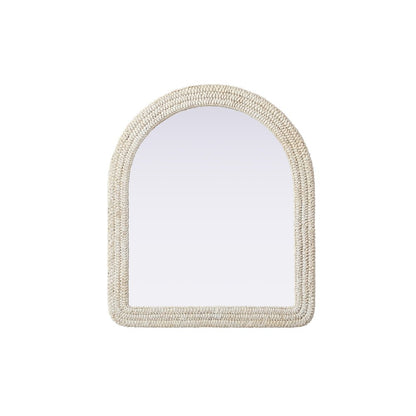 Arch Cornhusk Mirror 36x42 in Linen White
