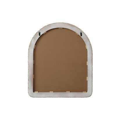 Arch Cornhusk Mirror 36x42 in Linen White