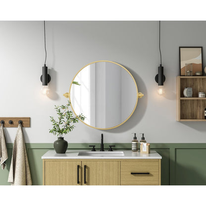 Amoura 24X24 Pivot Mirror In Brass