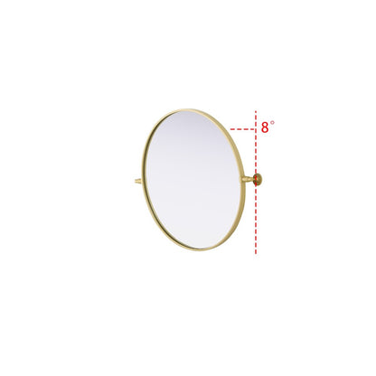Amoura 24X24 Pivot Mirror In Brass