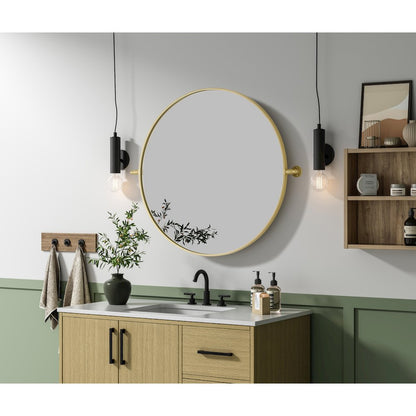Amoura 30X30 Pivot Mirror In Brass