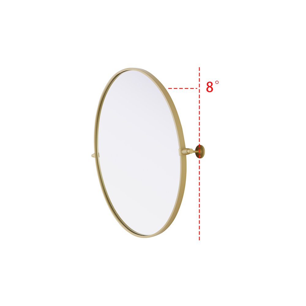 Amoura 30X30 Pivot Mirror In Brass