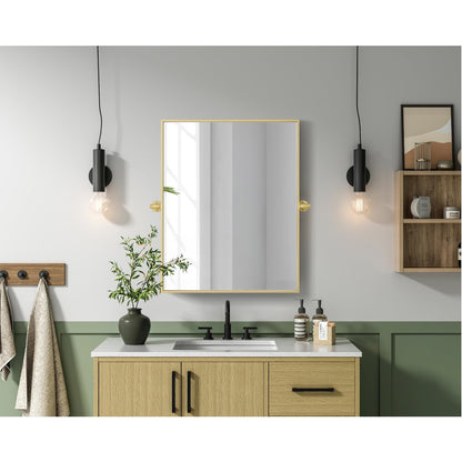 Amoura 24X30 Pivot Mirror In Brass
