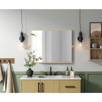 Amoura 24X30 Pivot Mirror In Brass