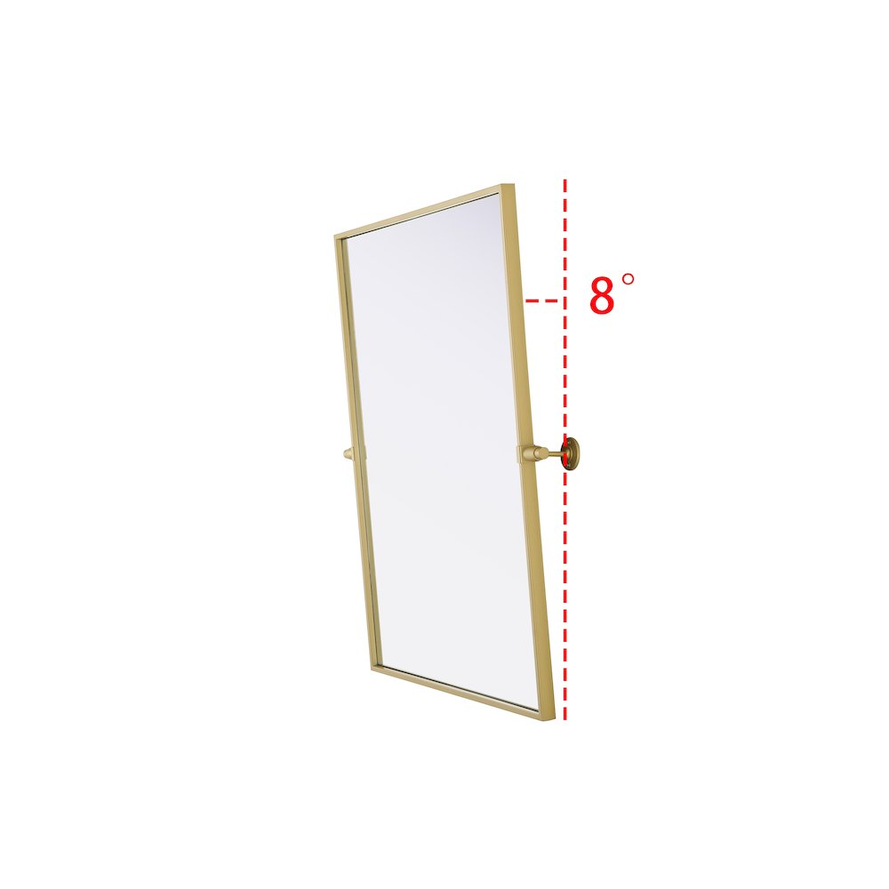 Amoura 24X32 Pivot Mirror In Brass